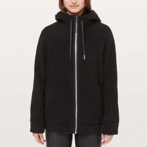 Lululemon So Sherpa Black Hooded Jacket
